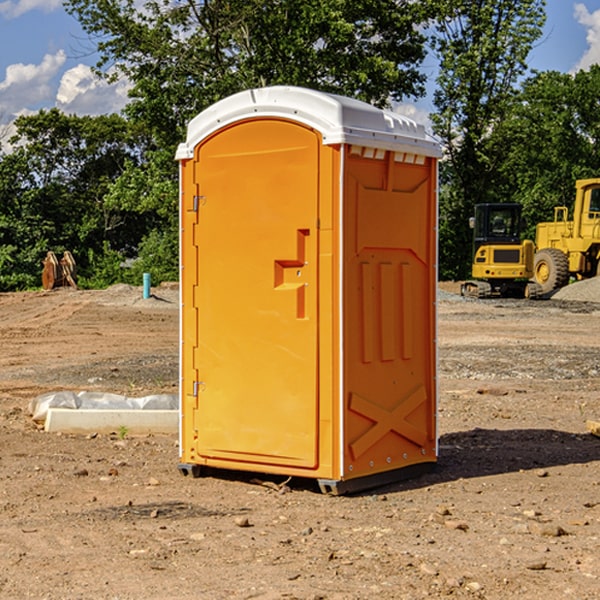 how often are the portable toilets cleaned and serviced during a rental period in Gibson TN